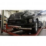 Защита переднего бампера Lexus LX570 (2014-2015) (Shark) d 76/76