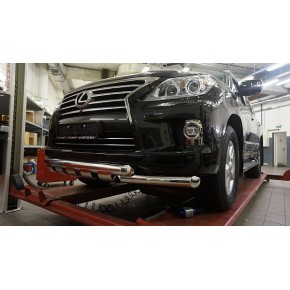 Защита переднего бампера Lexus LX570 (2014-2015) (Shark) d 76/76