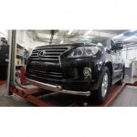 Защита переднего бампера Lexus LX570 (2014-2015) (двойная) d 76/76