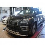 Защита переднего бампера Lexus LX570 Sport (2014-2015) (двойная) d 76/60