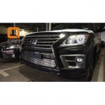 Решетка переднего бампера (нижняя, в бампер) Lexus LX570 (2014-2015) / LX570 Sport (2014-2015)  d 16