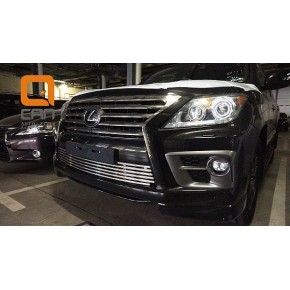 Решетка переднего бампера (нижняя, в бампер) Lexus LX570 (2014-2015) / LX570 Sport (2014-2015)  d 16
