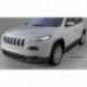 Пороги алюминиевые (Brillant) Jeep Cherokee (2014-) (черн/нерж)
