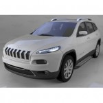 Пороги алюминиевые (Sapphire Silver) Jeep Cherokee Trailhawk (2014-)