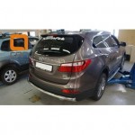 Защита заднего бампера Hyundai Grand SantaFe (2013-) (одинарная) d60