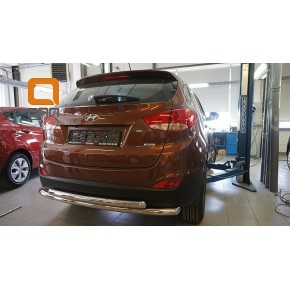 Защита заднего бампера Hyundai IX-35 (2009-2015) (двойная) d60/60