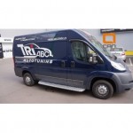Порог нержавеющая труба с листом C2 на правую сторону d42mm Peugeot Boxer (2007-) L2H2