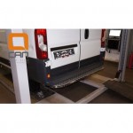 Порог нержавеющая труба с листом C2 (задняя подножка) d42mm Peugeot Boxer (2007-)