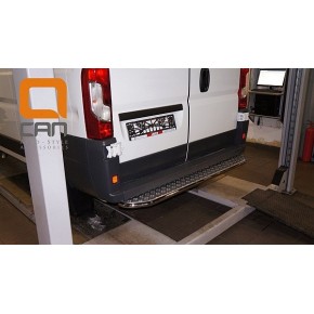Порог нержавеющая труба с листом C2 (задняя подножка) d42mm Peugeot Boxer (2007-)