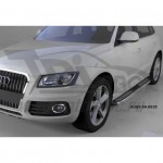 Пороги алюминиевые (Zirkon) Audi (Ауди) Q5 (2009-)
