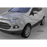 Пороги алюминиевые (Zirkon) Ford EcoSport (2014-)