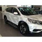 Пороги алюминиевые (Zirkon) Honda (Хонда) CR-V (2012-2014 / 2015-)