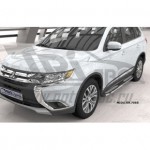 Пороги алюминиевые (Zirkon) Mitsubishi Outlander (Митсубиши Аутлендер) (06-12