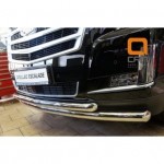 Защита переднего бампера Cadillac Escalade (2014-) (двойная) d 76/76