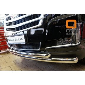 Защита переднего бампера Cadillac Escalade (2014-) (двойная) d 76/76