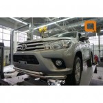 Защита переднего бампера Toyota Hilux (2015-) / Toyota Fortuner (2017-) (двойная) d76/60