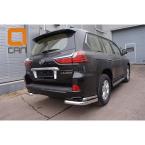 Защита заднего бампера Lexus LX (2015-) (уголки) d76/42