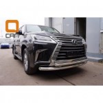 Защита переднего бампера Lexus LX (2015-) (двойная) d76/60