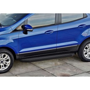 Пороги Rival Black Ford Ecosport 2014-, черный кант 160 см