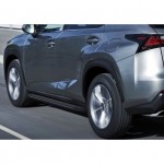 Пороги Rival Black Lexus NX 2014-2017, черный кант 173 см
