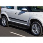 Пороги Rival Black Skoda Yeti 2009-2014-, черный кант 173 см