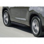 Пороги Rival Black Toyota Highlander 2014-, черный кант 180 см