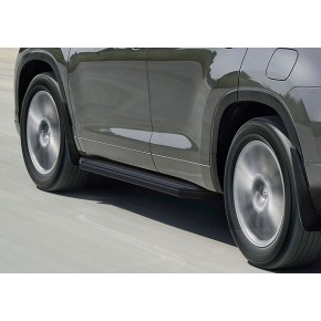 Пороги Rival Black Toyota Highlander 2014-, черный кант 180 см