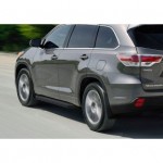 Пороги Rival Black Toyota Highlander 2007-2010-2014, черный кант 180 см
