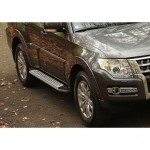 Пороги Rival Bmw-Style Mitsubishi Pajero IV 2006-2011-2014-, овал 173 см