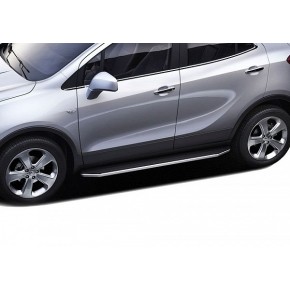 Пороги Rival Premium Chevrolet Tracker 2013-/Opel Mokka 2012-2016, нержавеющая сталь 160 см