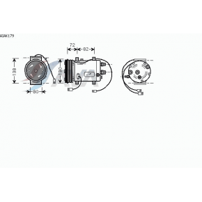 Компрессор кондиционера 2.3 - 2.8 Audi A6 C4