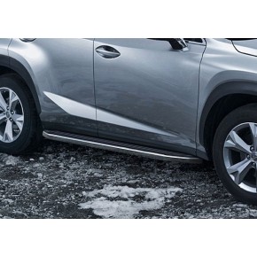 Пороги Rival Premium Lexus NX 2014-2017, нержавеющая сталь 173 см