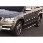 Пороги Rival Premium Skoda Yeti 2009-2014-, нержавеющая сталь 173 см