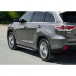 Пороги Rival Premium Toyota Highlander 2007-2010-2014, нержавеющая сталь 180 см