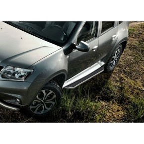 Пороги Rival Premium Nissan Terrano 2014-/Renault Duster 2011-2015-, нержавеющая сталь 173 см
