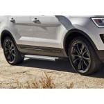 Пороги Rival Silver Ford Explorer 2011-2015-, алюминиевый профиль 193 см