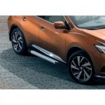Пороги Rival Silver Nissan Murano 2016-, алюминиевый профиль 180 см