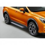 Пороги Rival Silver Subaru XV 2011-2016, алюминиевый профиль 173 см