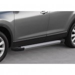 Пороги Rival Silver Volkswagen Tiguan 2007-2011-2017, алюминиевый профиль 173 см