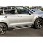 Пороги Rival Silver Subaru Forester 2013-2015-, алюминиевый профиль 173 см