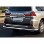 Защита заднего бампера  Lexus LX 2015-, d76+d42