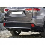 Защита заднего бампера  Toyota Highlander 2014-, d57