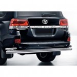 Защита заднего бампера  Toyota Land Cruiser 200 2015-, d76+d42
