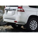 Защита заднего бампера  Toyota Land Cruiser Prado 2009-2013-, d76+d42 уголки