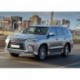 Защита переднего бампера  Lexus LX 2015-, d76+d57 с профильной защитой картера