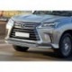 Защита переднего бампера  Lexus LX 2015-, d76+d57