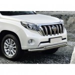Защита переднего бампера  Toyota Land Cruiser Prado 2009-2013-, d76+d57