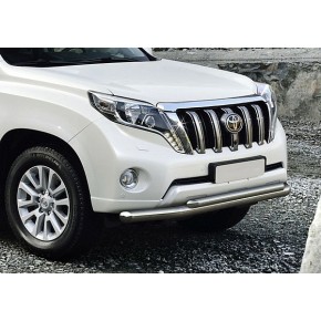 Защита переднего бампера  Toyota Land Cruiser Prado 2009-2013-, d76+d57