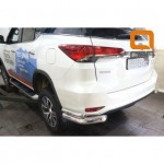Защита заднего бампера Toyota Fortuner (2017-) (уголки) d76/42
