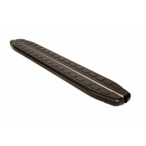 Пороги алюминиевые (Dolunay) Mercedes M klasse ML 164 2006-2011 (black)